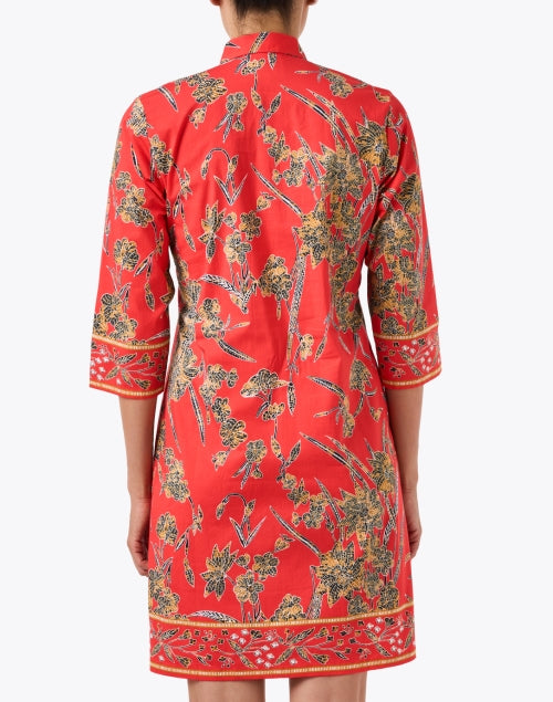 Charlie Red Floral Print Shirt Dress