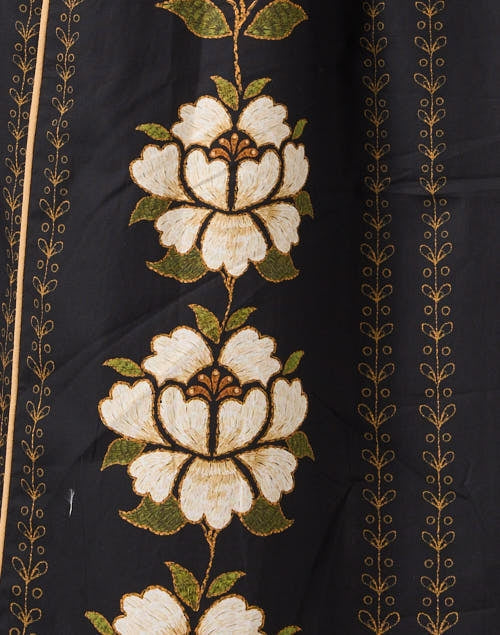 Black Multi Print Cotton Shirt Dress