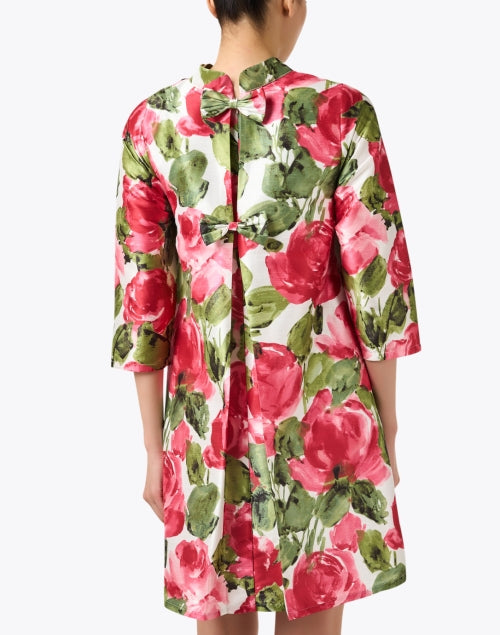 Diplomat Pink and Green Floral Print Dress