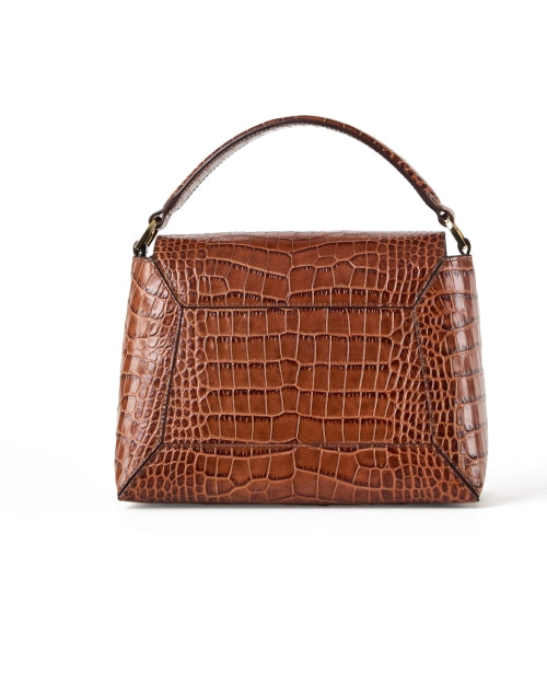 Mosaic Walnut Croc Leather Bag