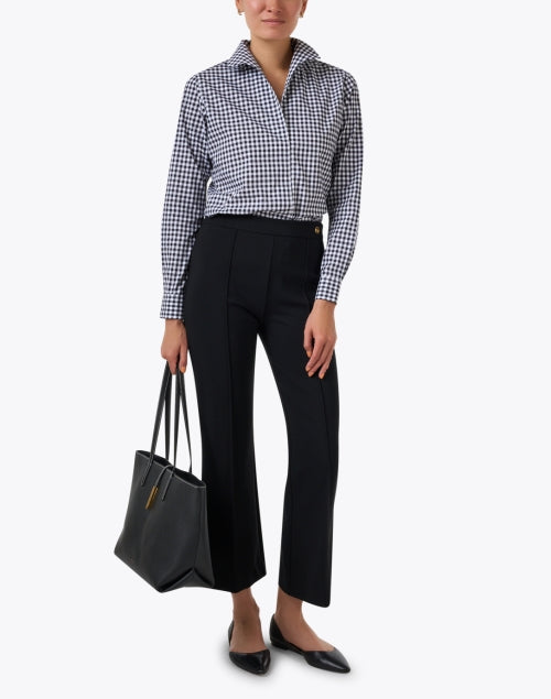 Signature Black and White Gingham Cotton Shirt