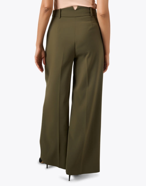 Petra Khaki Green Wide Leg Trouser