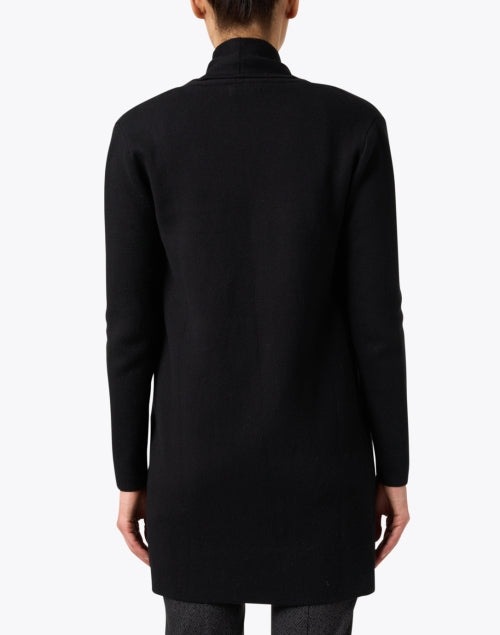 Black Cotton Cashmere Travel Coat