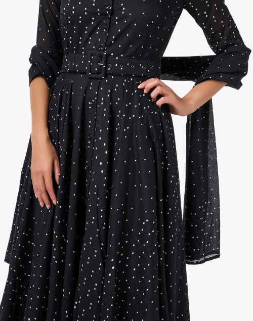 Aster Black Dot Print Dress
