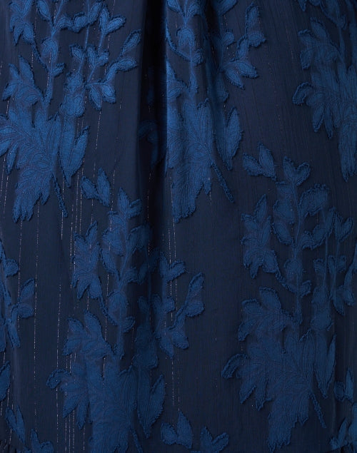 Elise Navy Burnout Chiffon Dress