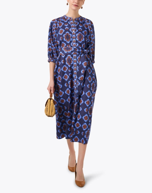Mandi Indigo Print Dress