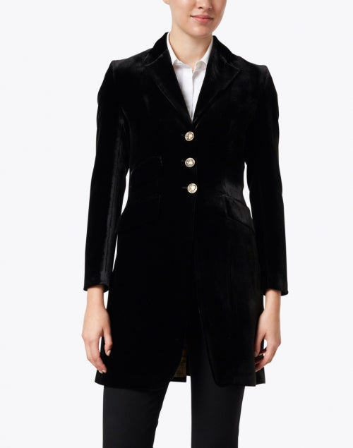 Black Classic Velvet Coat