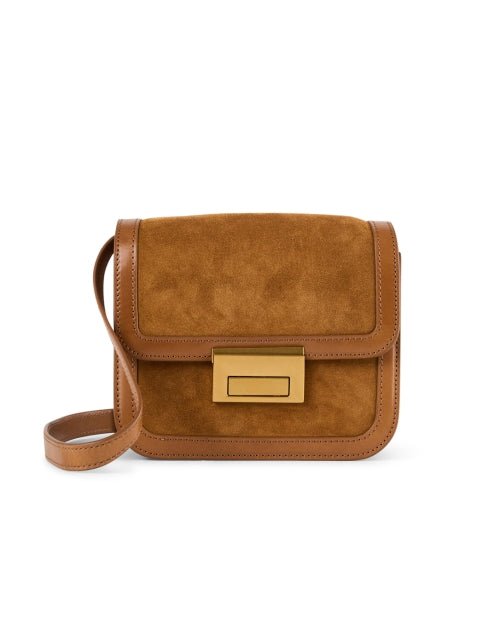 Desi Brown Suede Crossbody Bag