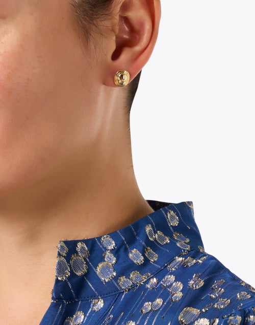 Frank Gold Stud Earrings