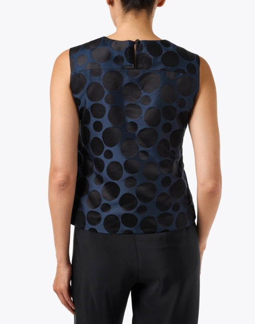 Dutchess Navy and Black Jacquard Top