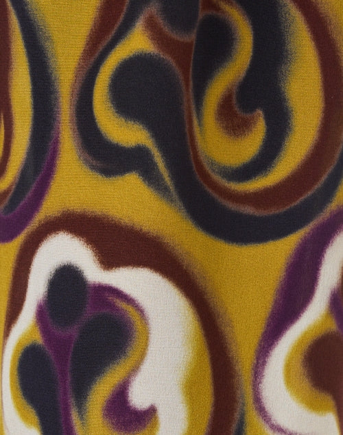 Jade Yellow Print Silk Pant