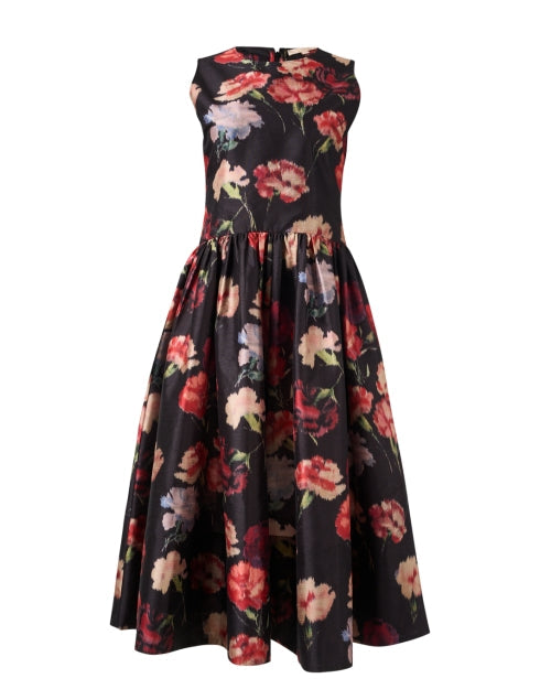 Poppy Print Taffeta Dress