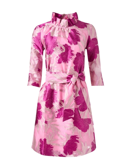 Claudine Magenta Floral Organza Dress