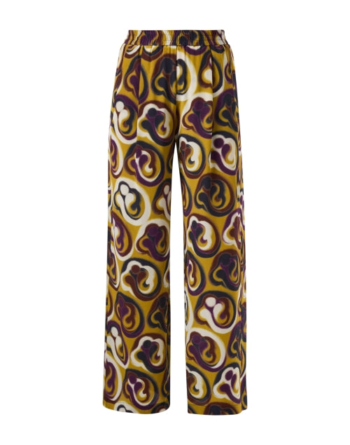 Jade Yellow Print Silk Pant