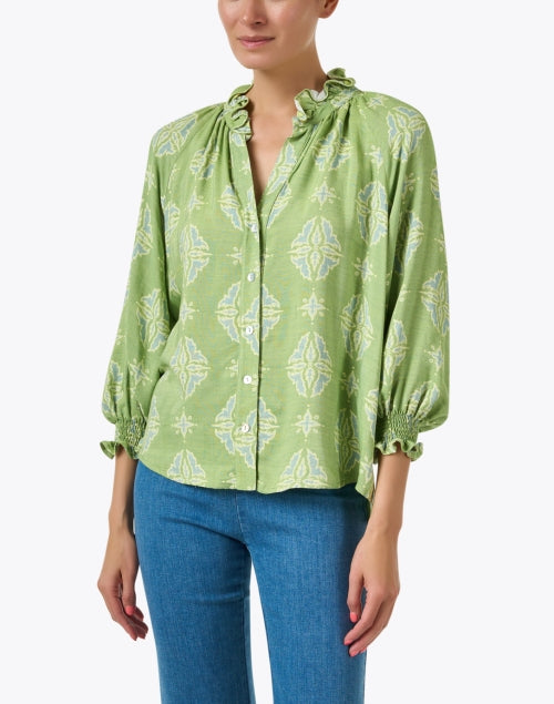 Fiona Green Print Top
