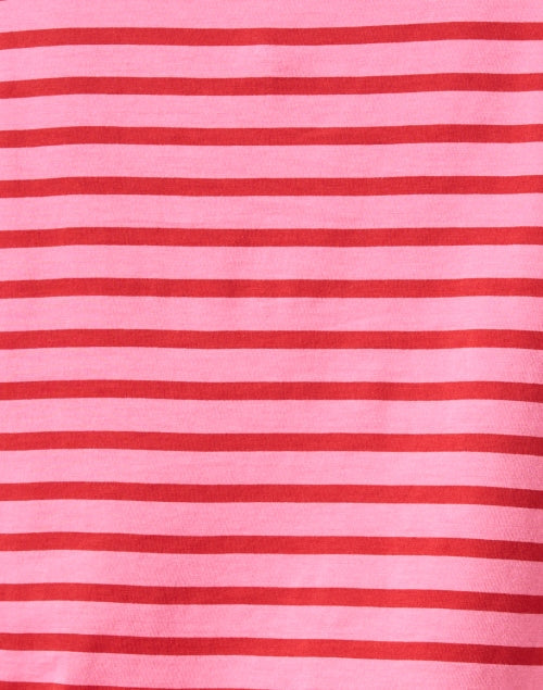 Pink and Red Striped Cotton Top