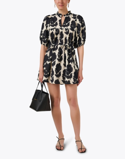 Wren Black and Ivory Print Dress
