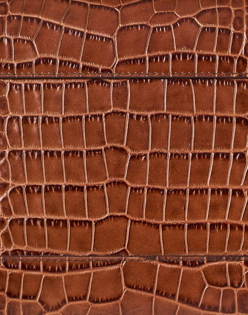 Mosaic Walnut Croc Leather Bag