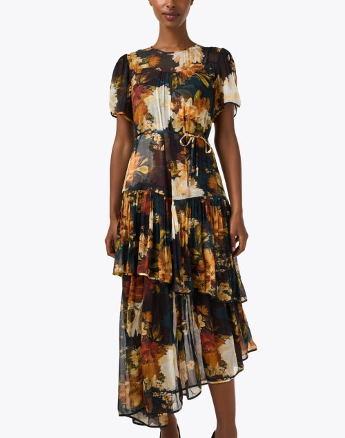 Mallories Multi Print Chiffon Dress