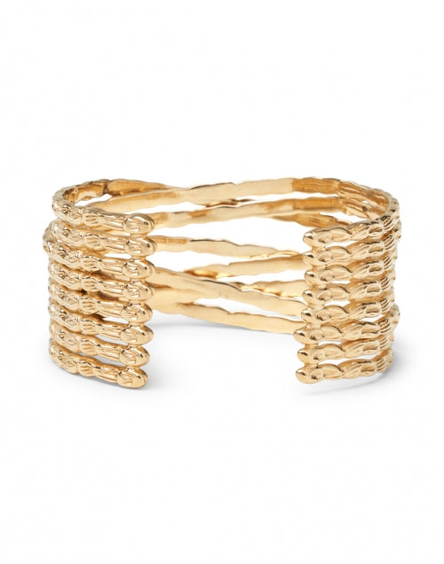 Gold Braided Cuff Bracelet