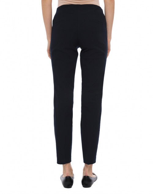Ros Navy Cotton Stretch Pant