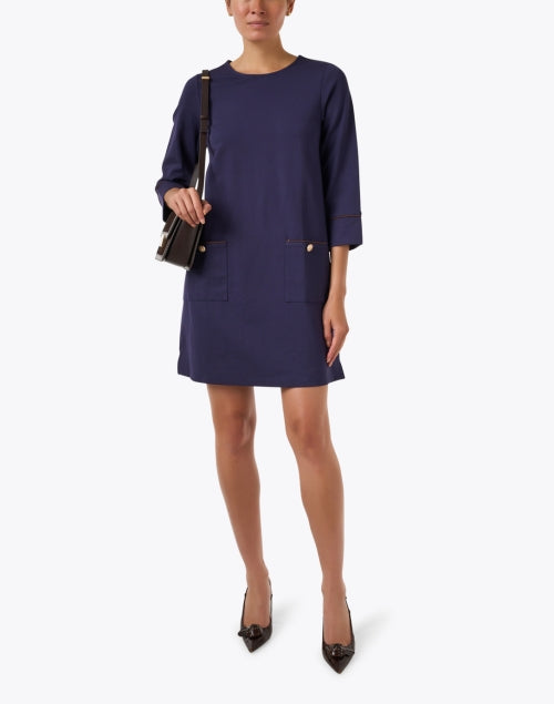 Caitlyn Navy Ponte Shift Dress