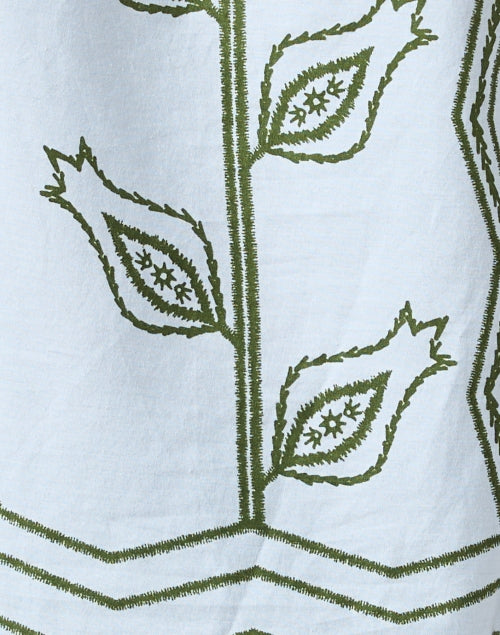 Adi Blue and Green Print Blouse