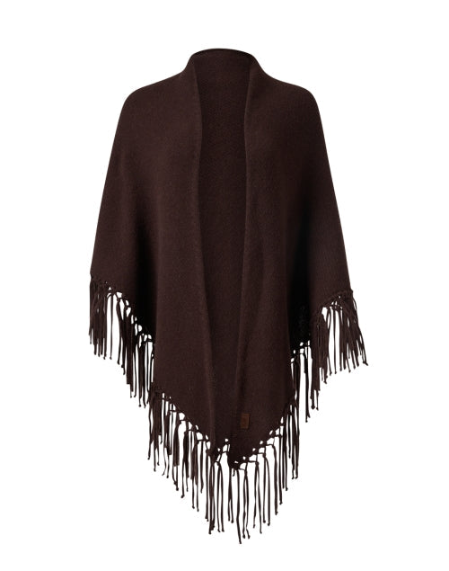 Tornado Brown Wool Fringe Wrap