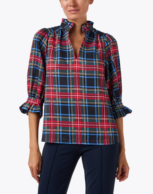 Black Stewart Plaid Tunic Top