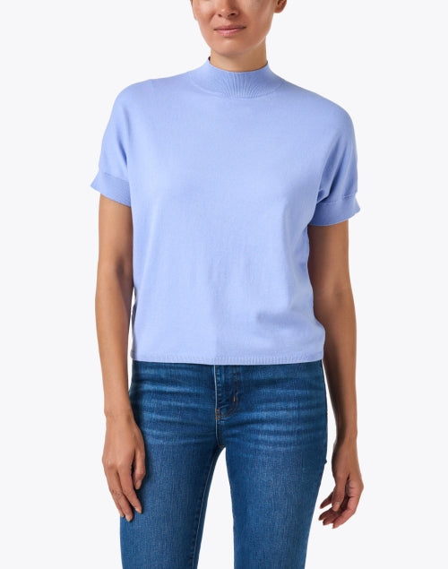 Iris Blue Short Sleeve Sweater