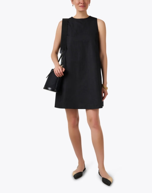 Racer Black Cotton Dress
