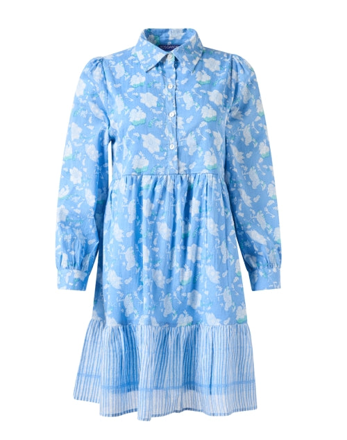 Romy Light Blue Print Cotton Dress
