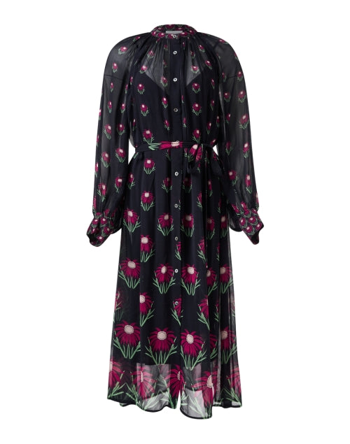 Mai Black Multi Print Georgette Dress