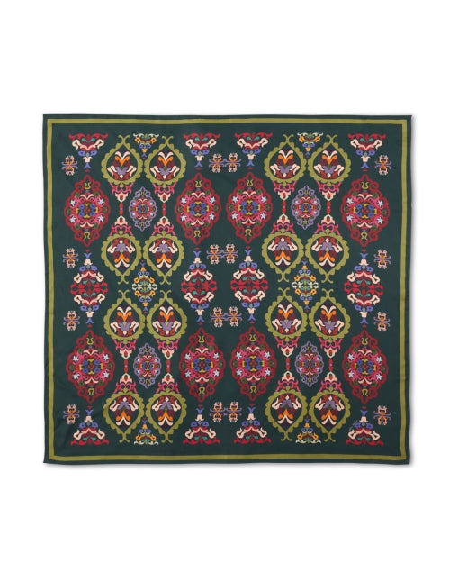 Multi Abstract Print Silk Scarf