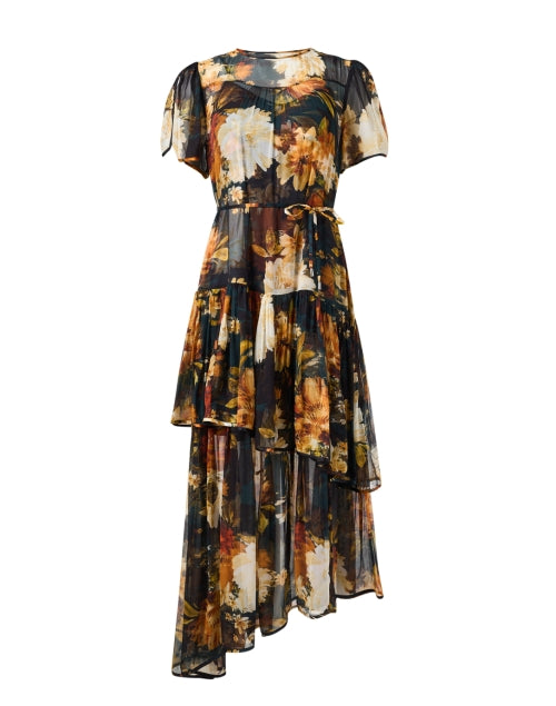 Mallories Multi Print Chiffon Dress