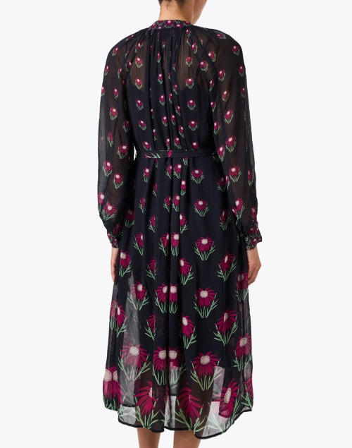 Mai Black Multi Print Georgette Dress