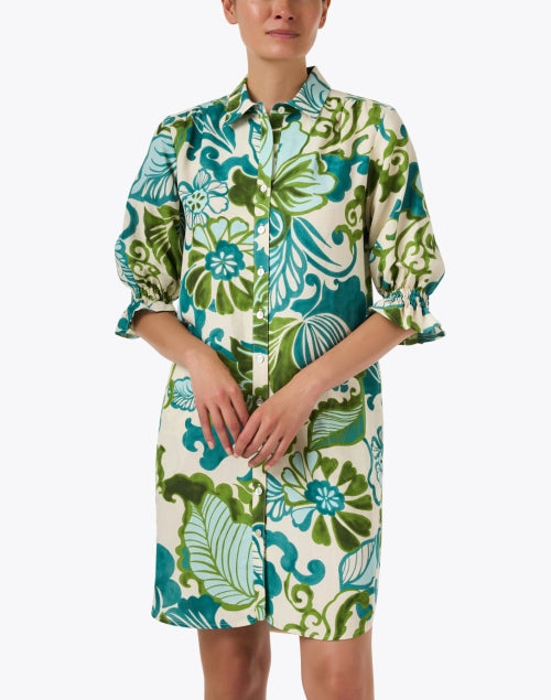 Miller Blue and Green Print Dress