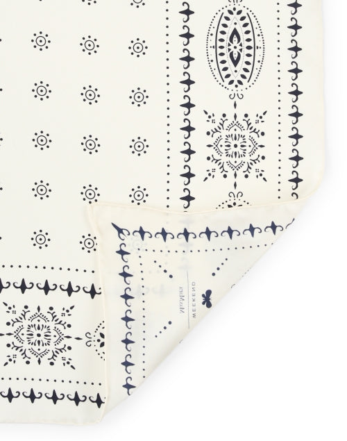 Ivory Print Silk Scarf