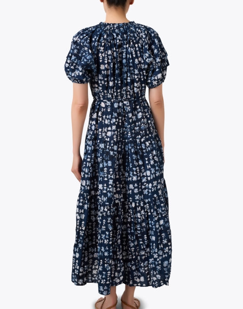 Uva Navy Print Cotton Dress