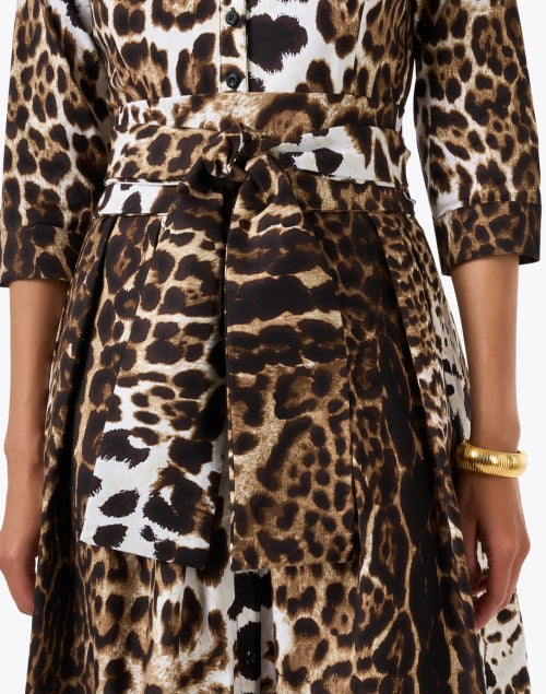 Audrey Leopard Print Shirt Dress