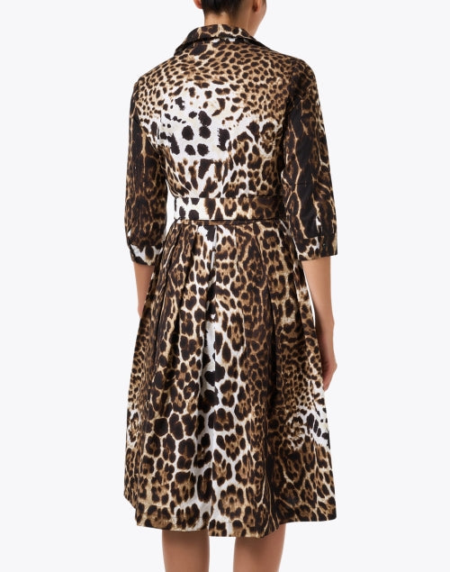 Audrey Leopard Print Shirt Dress