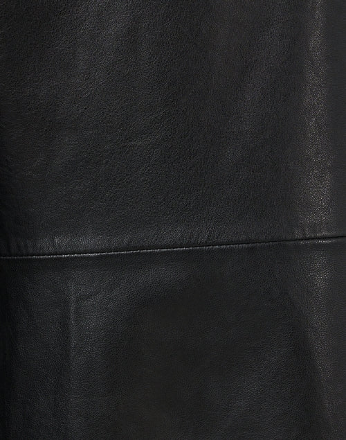 Blanc Black Leather Wide Leg Pant