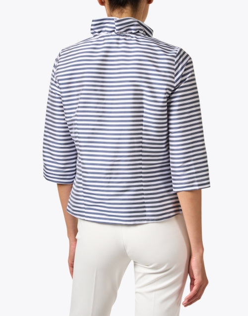 Celine Navy and White Stripe Shirt