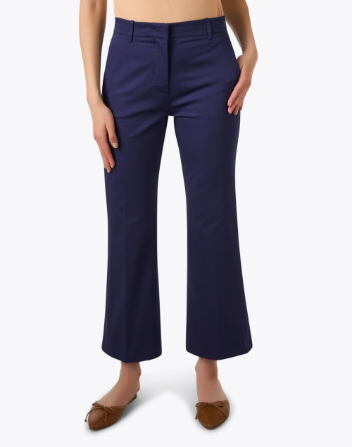 Bosso Navy Crop Flare Pant