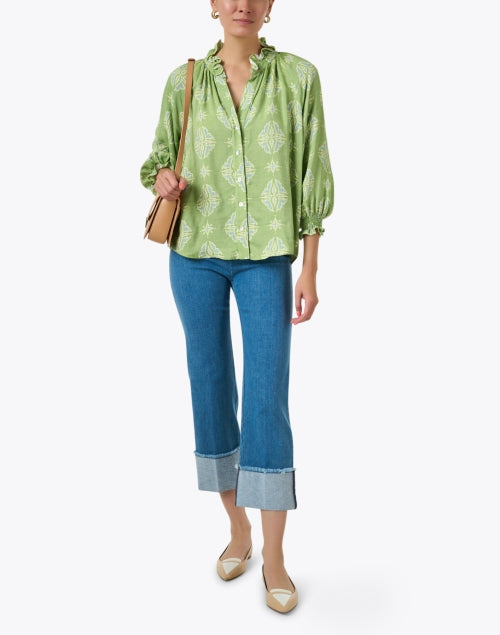 Fiona Green Print Top