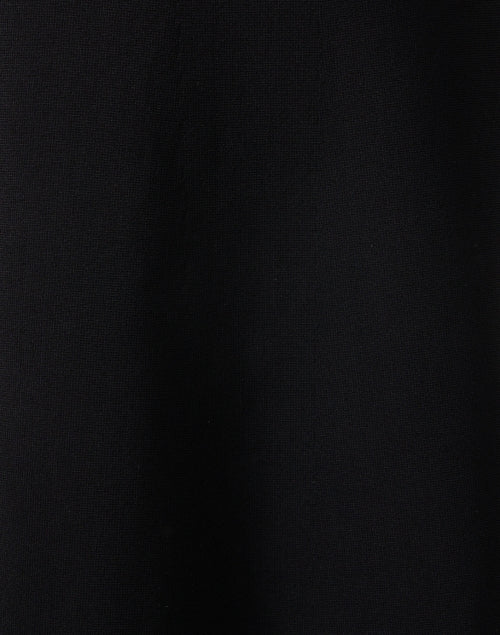 Black Knit Rose Appliqué Dress