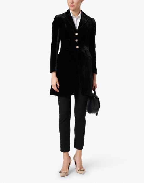 Black Classic Velvet Coat