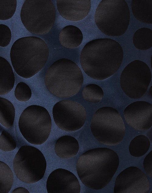 Dutchess Navy and Black Jacquard Top