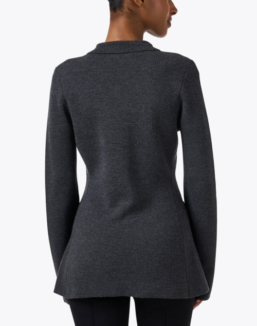 Betti Grey Merino Wool Cardigan