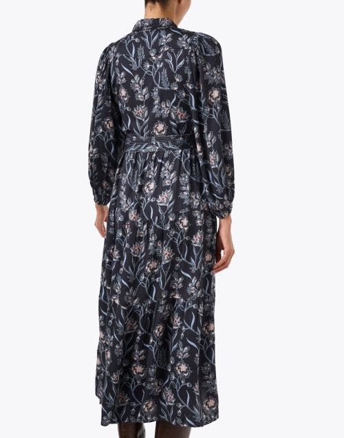 Emery Navy Print Shirt Dress